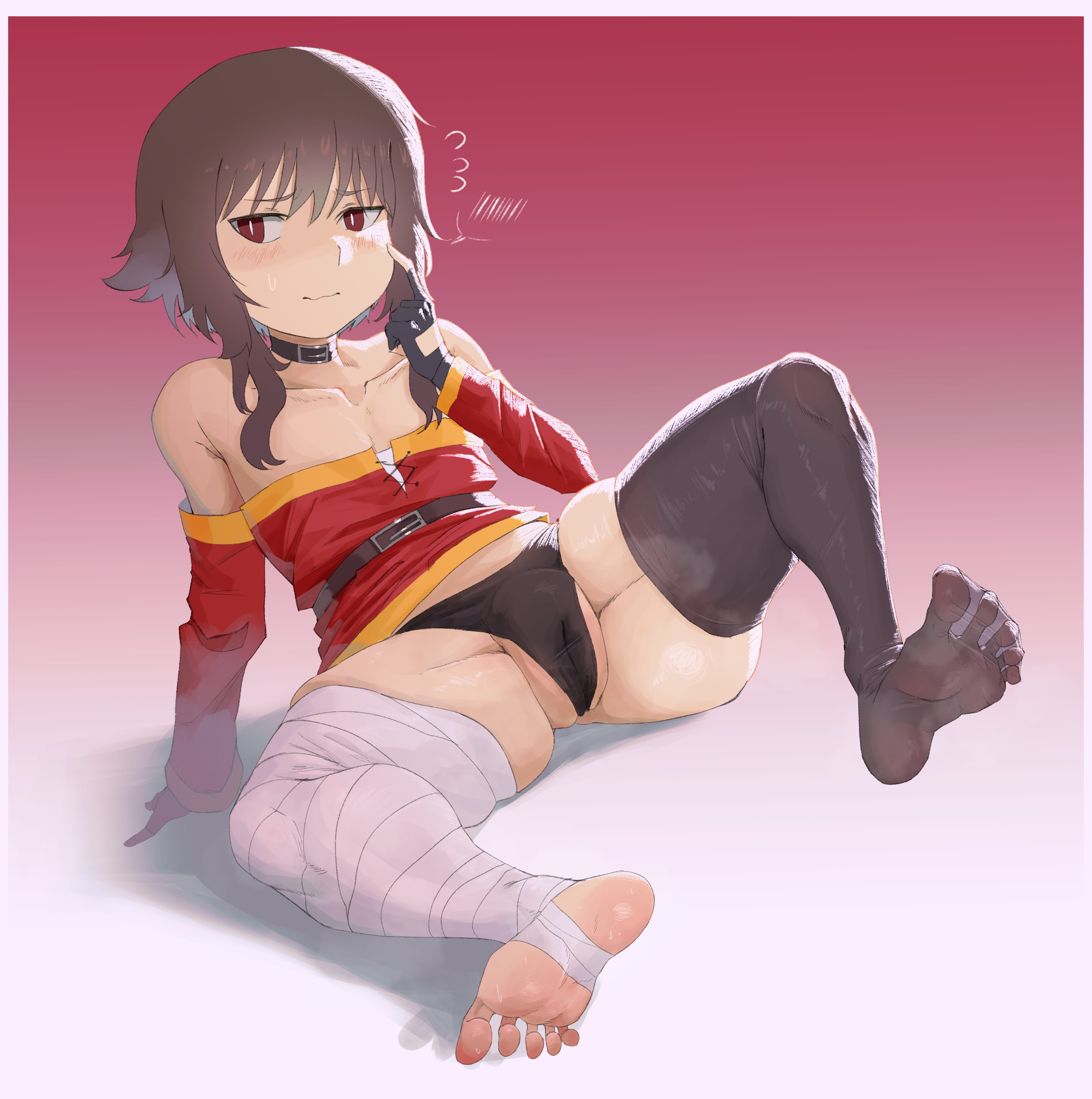 kyokeer, megumin, puffy pussy, shortstack, thick thighs