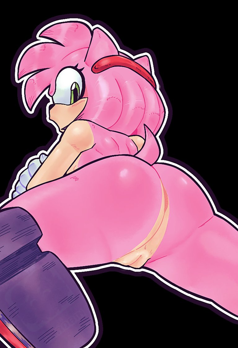 1girls, amy rose, ass, female, female only, nude, pussy, sega, solo, sonic (series), sonic the hedgehog (series), xrobinsfw