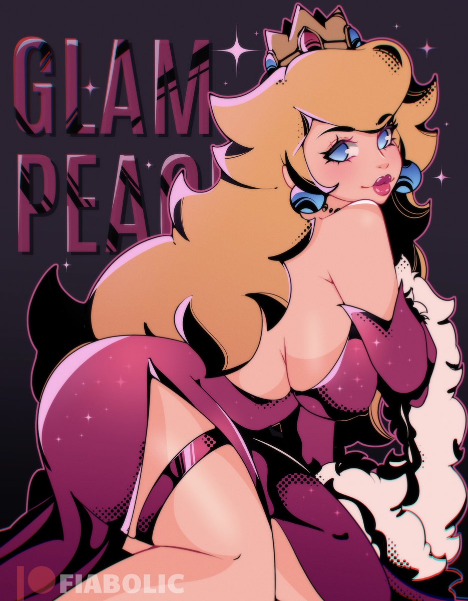 1girls, blonde hair, blue eyes, burlesque, fiabolic, mario (series), nintendo, princess peach, super mario bros.