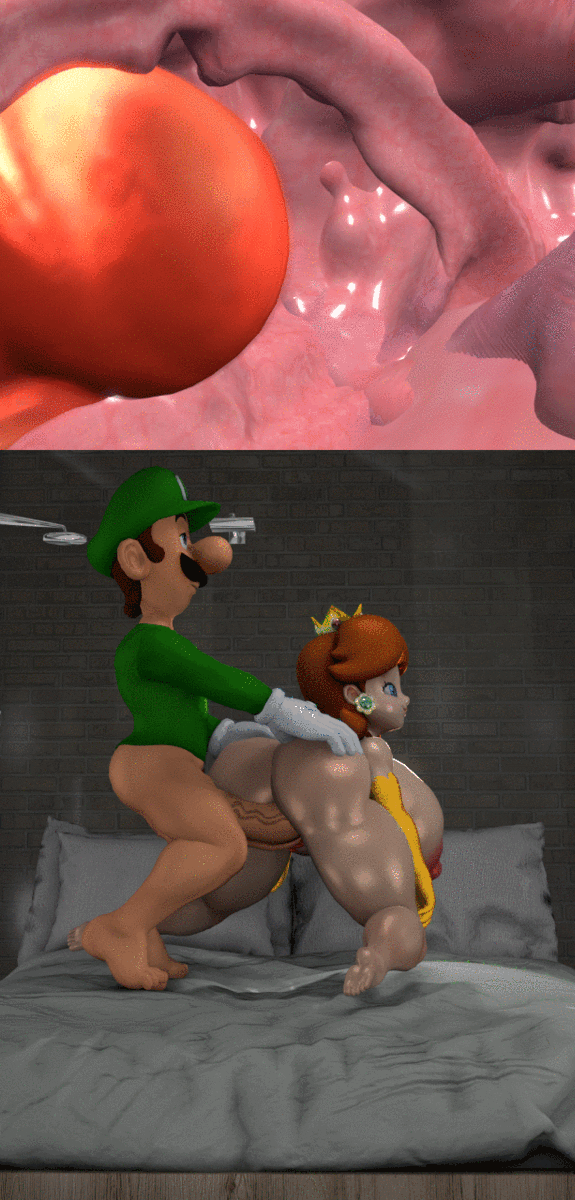 1boy 1girls 3d animated balls barefoot big_balls big_breasts big_butt big_penis breasts clothed_sex doggy_style female happy_sex lingerie luigi male mario_(series) mxp1985 nintendo penis princess_daisy self_upload source_filmmaker straight thrusting vaginal_penetration vaginal_sex