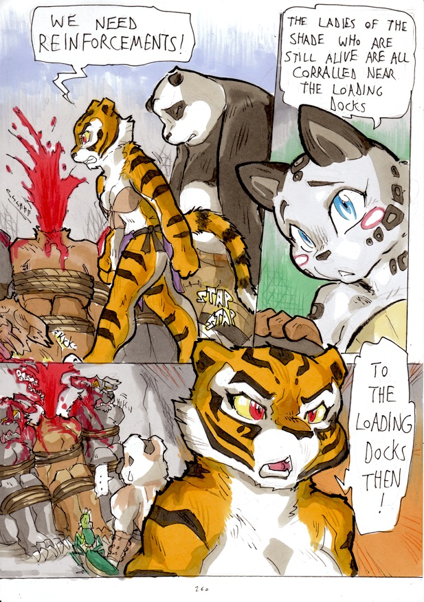 ... 2014 anthro arthropod better_late_than_never blood bodily_fluids comic daigaijin death decapitation dialogue dreamworks english_text felid female feral fur giant_panda golden_snub-nosed_monkey group haplorhine insects kung_fu_panda leopard male male_death mammal mantis master_mantis master_monkey master_po_ping master_tigress monkey multicolored_body multicolored_fur murid murine old_world_monkey painting_(artwork) pantherine primate rat rodent snow_leopard snub-nosed_monkey speech_bubble text tiger traditional_media_(artwork) ursid watercolor_(artwork)