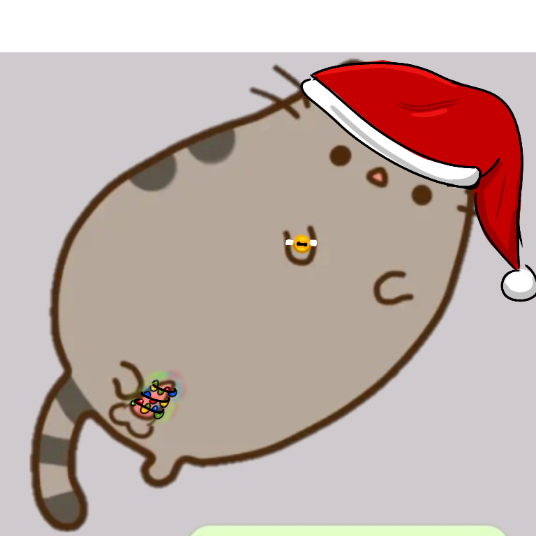 anthro christmas_hat cute feline male_only pusheen pusheen_the_cat_(series)