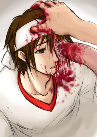 blood blood_stain bloody bloody_penis boy_rape brown_eyes brown_hair censored creampie cum cum_in_eye death drool drooling ejaculation eye eye_penetration eye_socket_penetration gore guro head_grab headband imminent_death male male/male male_death male_only mindfuck pale-skinned_male questionable_penetration simple simple_background skull_fucking tear wound wound_fucking wounded yaoi