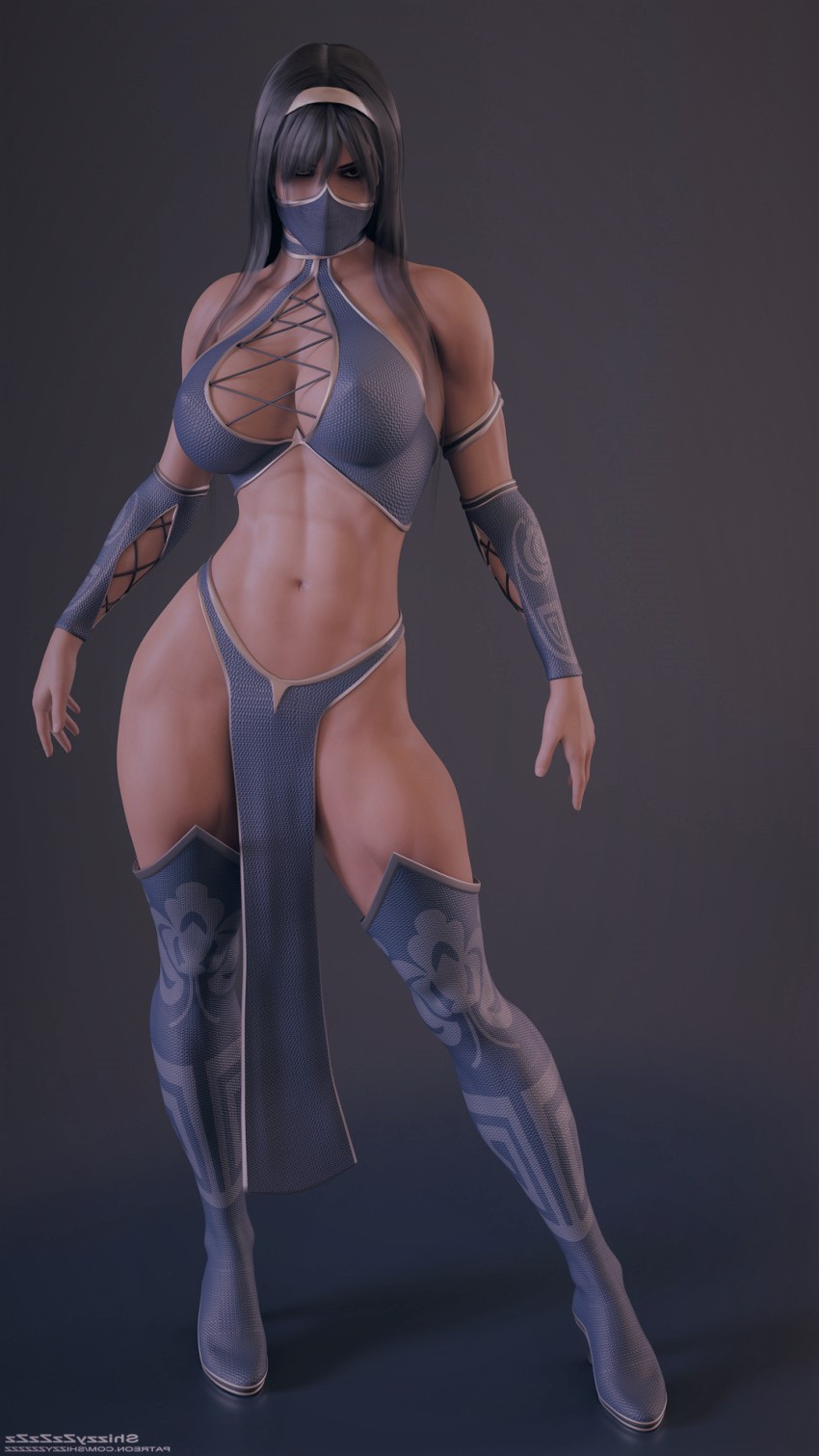 1girls, 3d, female, female only, kitana, kitana (mk9), mortal kombat, mortal kombat 11, shizzyzzzzzz, solo