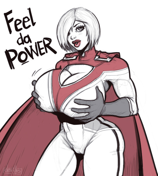 ass, bare legs, breasts, busty, dc, dc comics, devil hs, female, female focus, female only, hourglass figure, huge ass, huge breasts, kara zor-l, karen starr, leotard, muscular, muscular female, naughty face, pose, posing, power girl, seductive, signature, solo, standing, superman (series), tagme, text, thick thighs, wide hips