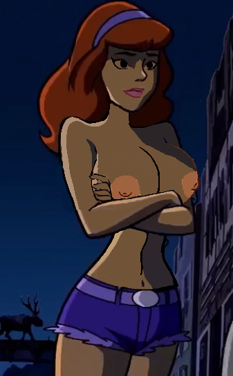 20:21 alternate_breast_size areolae arms_crossed arms_under_breasts big_breasts big_nipples breasts camp_scare daphne_blake denim_shorts edit hairband hanna-barbera hourglass_figure lipstick long_hair_female long_red_hair moose night nipples public_topless purple_shorts red_hair scooby-doo scooby-doo!_camp_scare screenshot screenshot_edit three-quarter_portrait topless