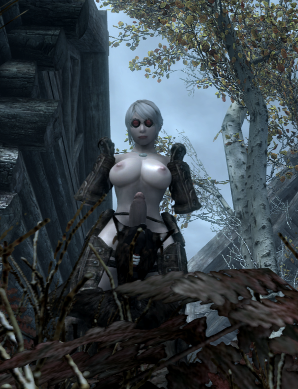 1futa 3d areolae ball_sucking bethesda_softworks cd_projekt_red ciri crossover female futanari goggles huge_cock khajiit large_breasts nipples outdoor screencap sexlab skyrim the_elder_scrolls the_witcher_(series) the_witcher_3:_wild_hunt white_hair