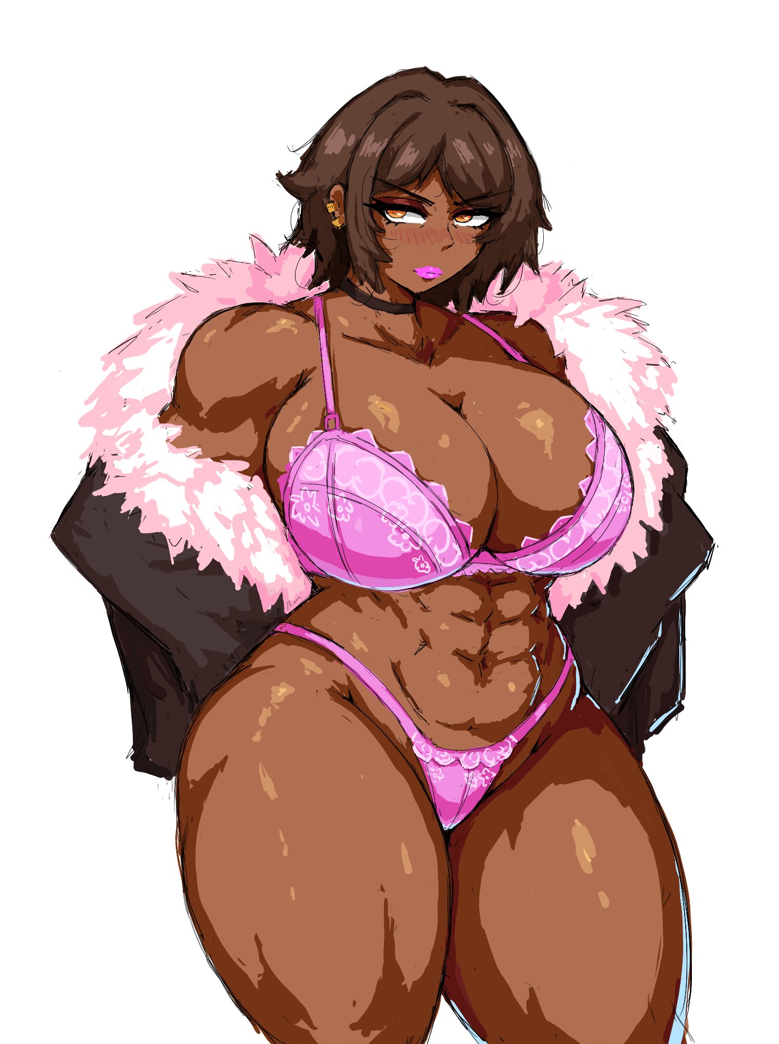 1girls, cleavage, female, female only, huge breasts, human, large breasts, limbus company, lingerie, littleteze, outis (limbus company), project moon, revealing clothes, standing, voluptuous