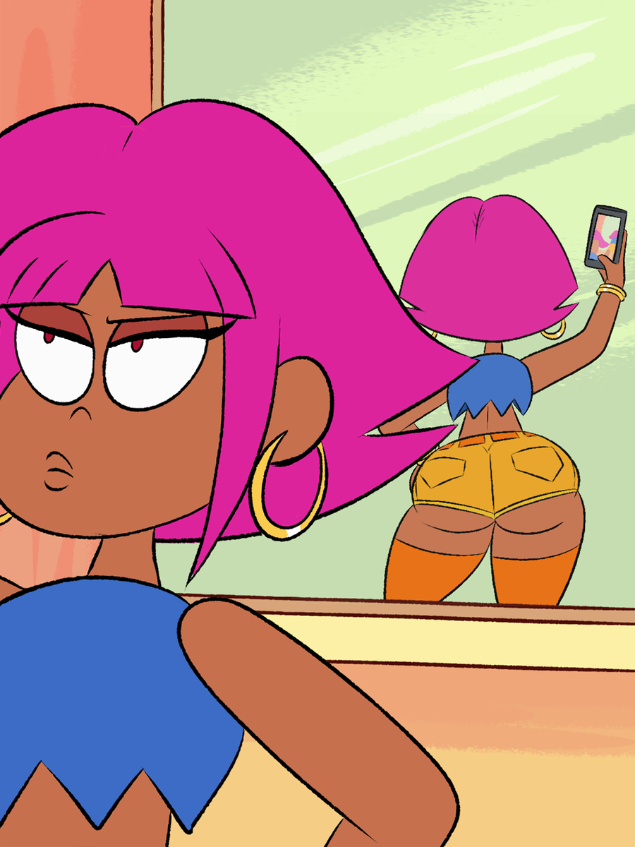 1girls, african female, ass, big ass, booty shorts, bottom heavy, bracelets, bubble ass, bubble butt, cartoon network, fat ass, female, hoop earrings, huge ass, human, human shannon, human version, humanized, large ass, large butt, midriff, ok k.o.! let's be heroes, purple hair, red eyes, scobionicle99, selfie, shannon (ok k.o.! let's be heroes), shannon boxman, short hair, stockings, thick ass, thick legs, thick thighs, voluptuous, wide hips