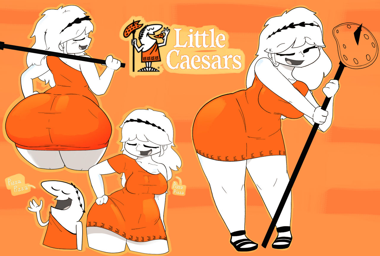 1boy, 1girls, ass, bare shoulders, big ass, big breasts, big butt, big cleopatra, black eyes, bottom heavy, breasts, bubble ass, bubble butt, busty, curvaceous, curvy, curvy female, curvy figure, dress, dumptruck ass, dumptruck butt, fat ass, female, female focus, height difference, hi res, high resolution, highres, huge ass, huge butt, large ass, large breasts, light skin, light-skinned female, little caesar, little caesars, long hair, male, orange theme, pizza, roman, simple background, size difference, spear, tagme, thick ass, thick thighs, thighs, twosevsixthree, voluptuous, voluptuous female, white body, white skin, white-skinned female, wink