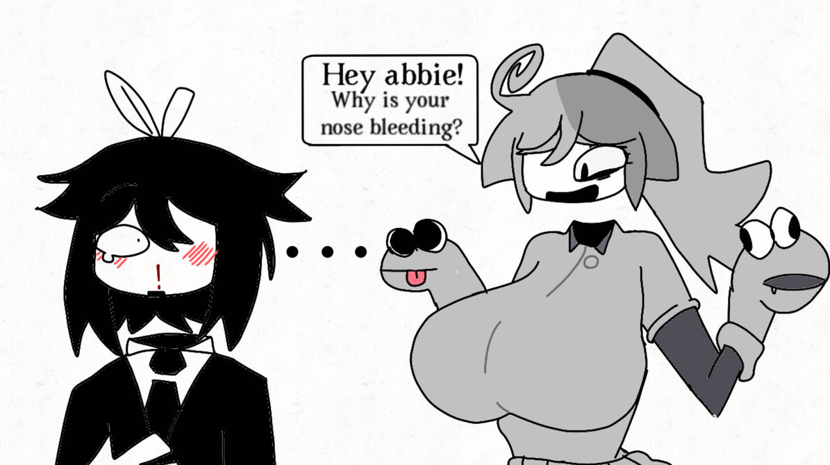 abbie (fundamental paper education), big breasts, fully clothed, fundamental paper education, lana (fundamental paper education), nosebleed