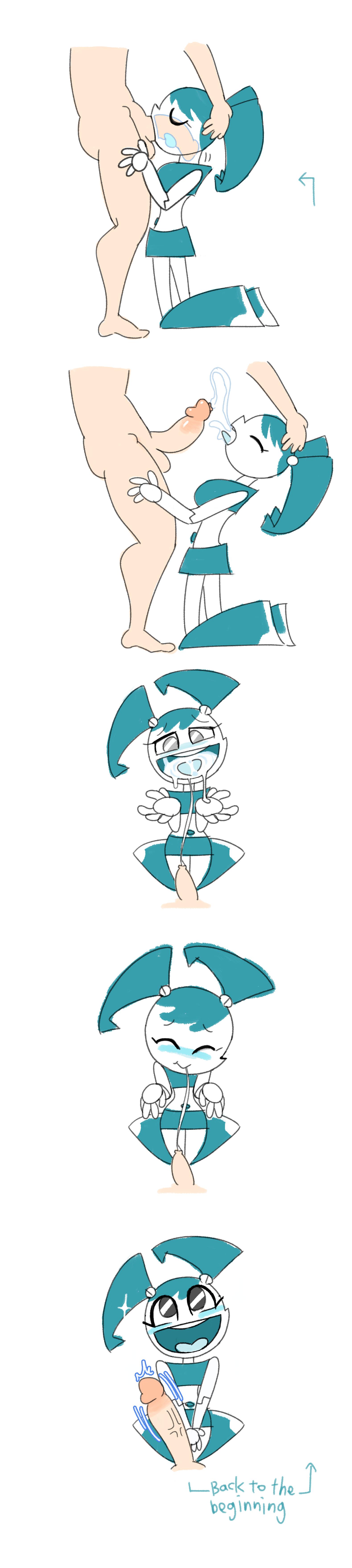 deepthroat, fellatio, female, gynoid, human, jenny wakeman, machine, male, minus8, my life as a teenage robot, nickelodeon, oral, penis, robot, smooth skin, straight, tagme