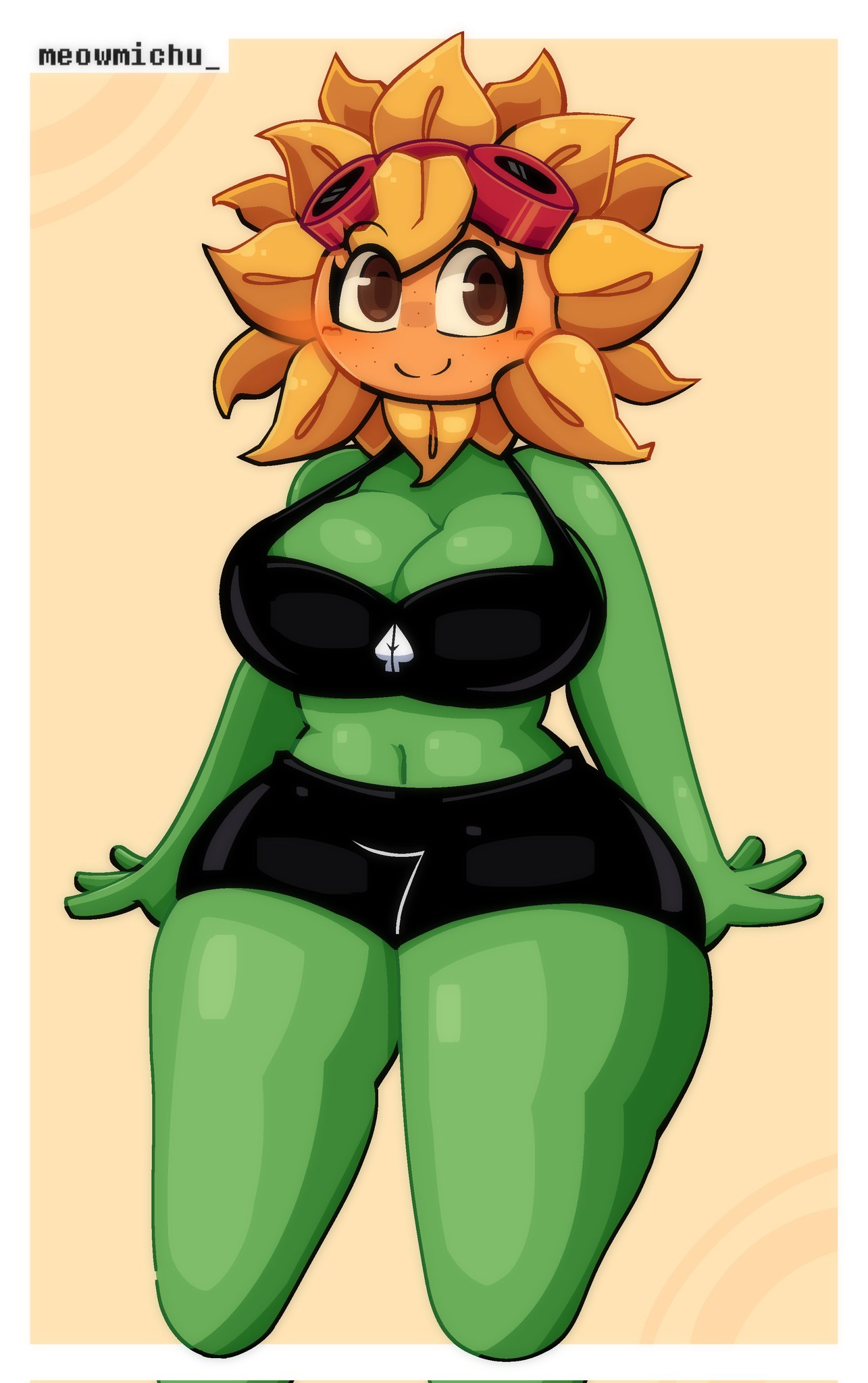 1girls, anthro, anthrofied, ass, breasts, female, flora fauna, plant, plant girl, plant humanoid, plantie, plants vs zombies, plants vs. zombies, popcap games, pussy, solar flare (pvz), sunflower (pvz)