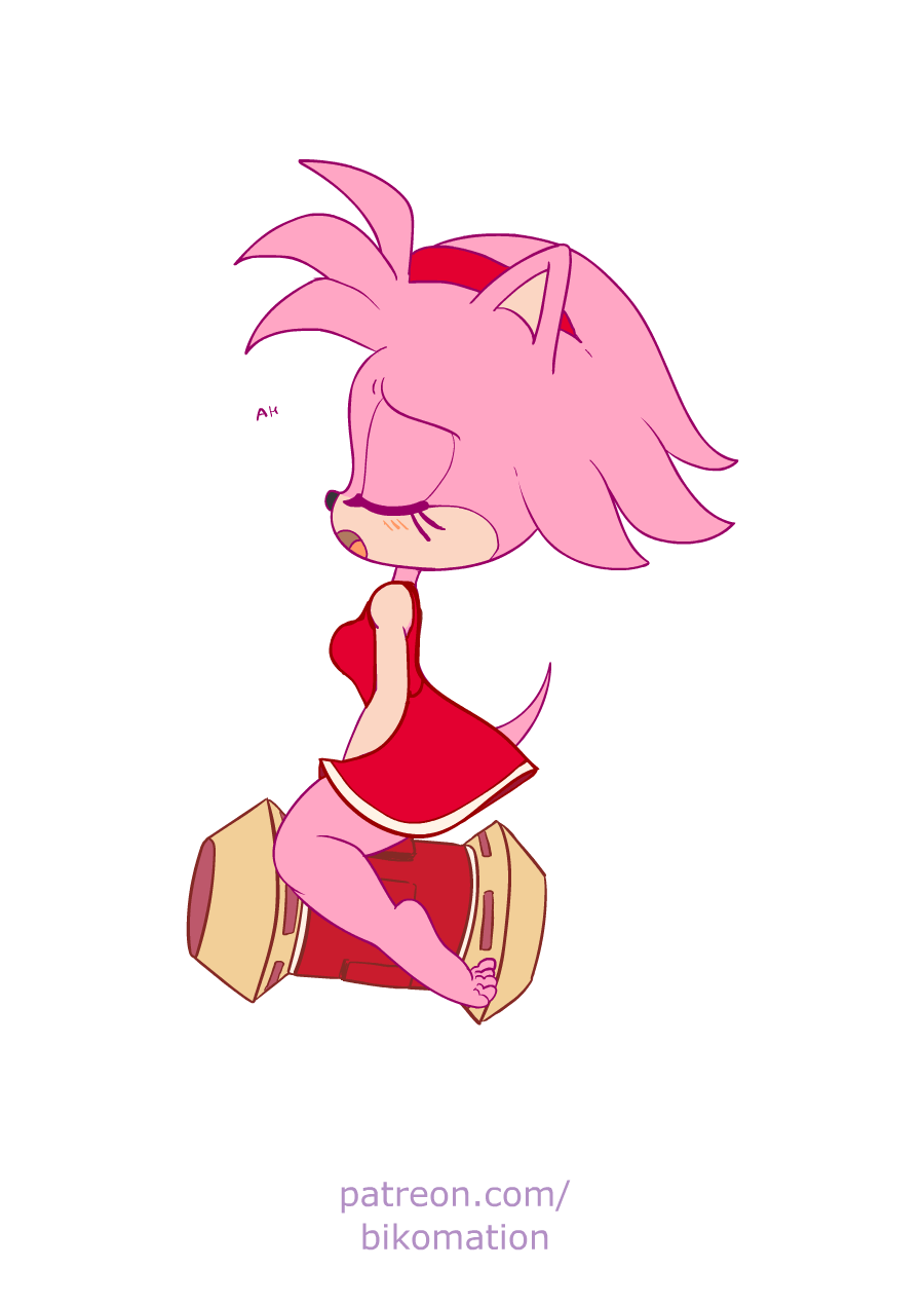 2d 2d_animation ambiguous_penetration amy_rose animated animated_gif bikomation bouncing closed_eyes clothing eulipotyphlan female fucked_silly hedgehog hi_res implied_penetration mammal penetration piko-piko_hammer piko_piko_hammer sonic_(series)