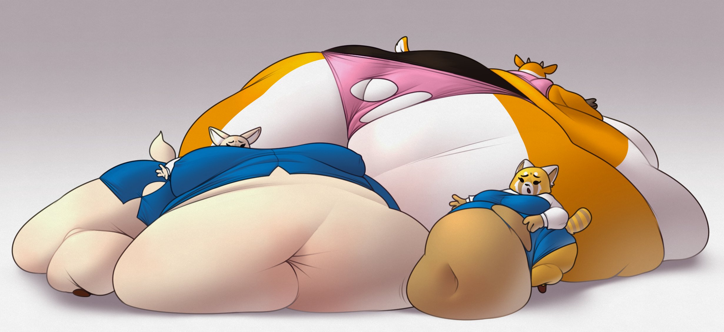 2025, aggressive retsuko, ass, bbw, belly on ground, big ass, big breasts, blob, breasts, bubble ass, bubble butt, chipchell, cleavage, fat, fat female, female, fenneko, furry, huge ass, huge breasts, hyper ass, hyper fat, immobile, overweight, retsuko, sanrio, ssbbw, tagme, thick thighs, tsunoda, wide hips