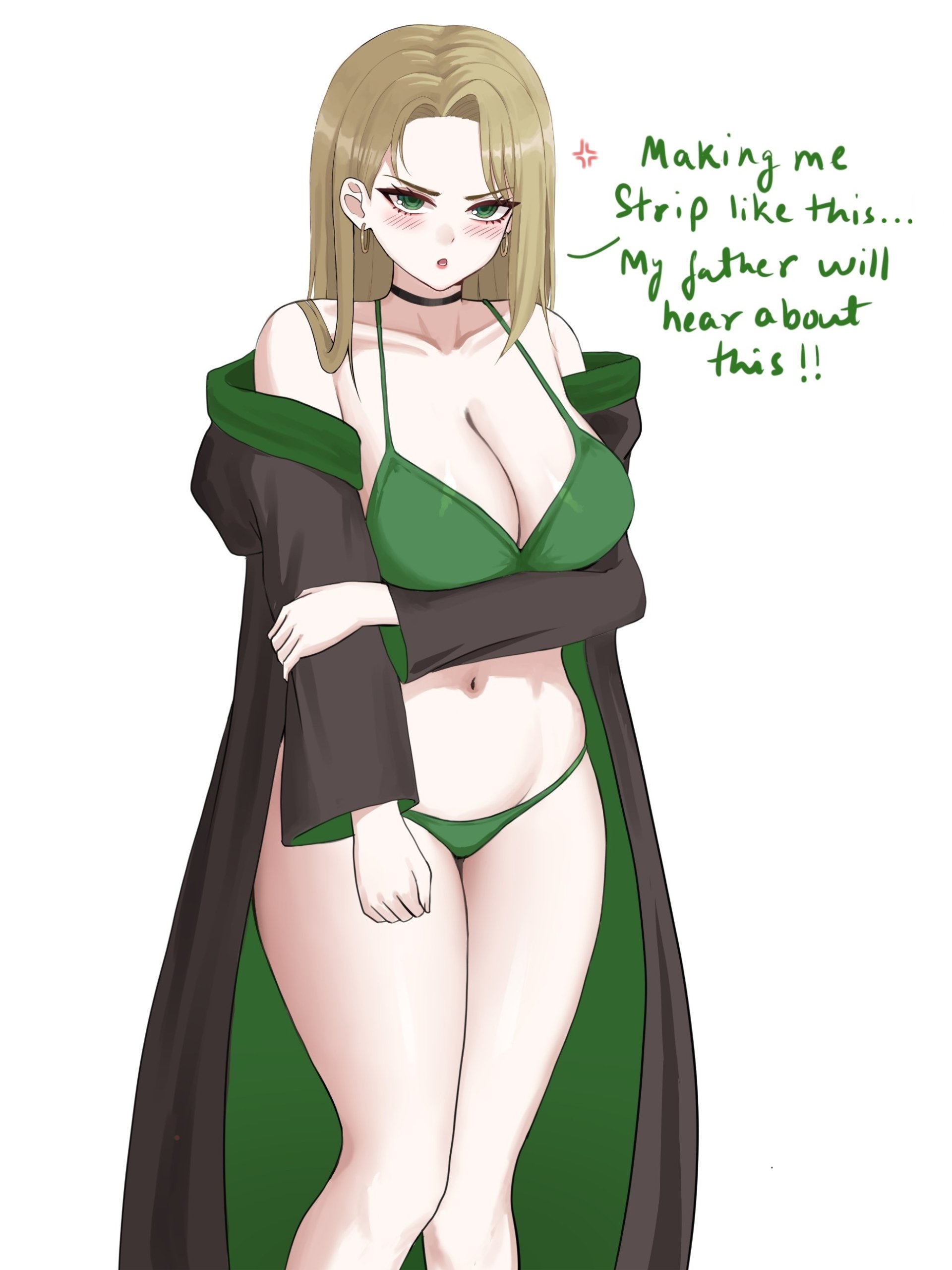 1girls, artist request, breasts, draco malfoy, draco malfoy (redteneri), female, female focus, female only, genderswap, harry potter, large breasts, light skin, light-skinned female, looking at viewer, rule 63, solo, thick thighs, thighs, wide hips