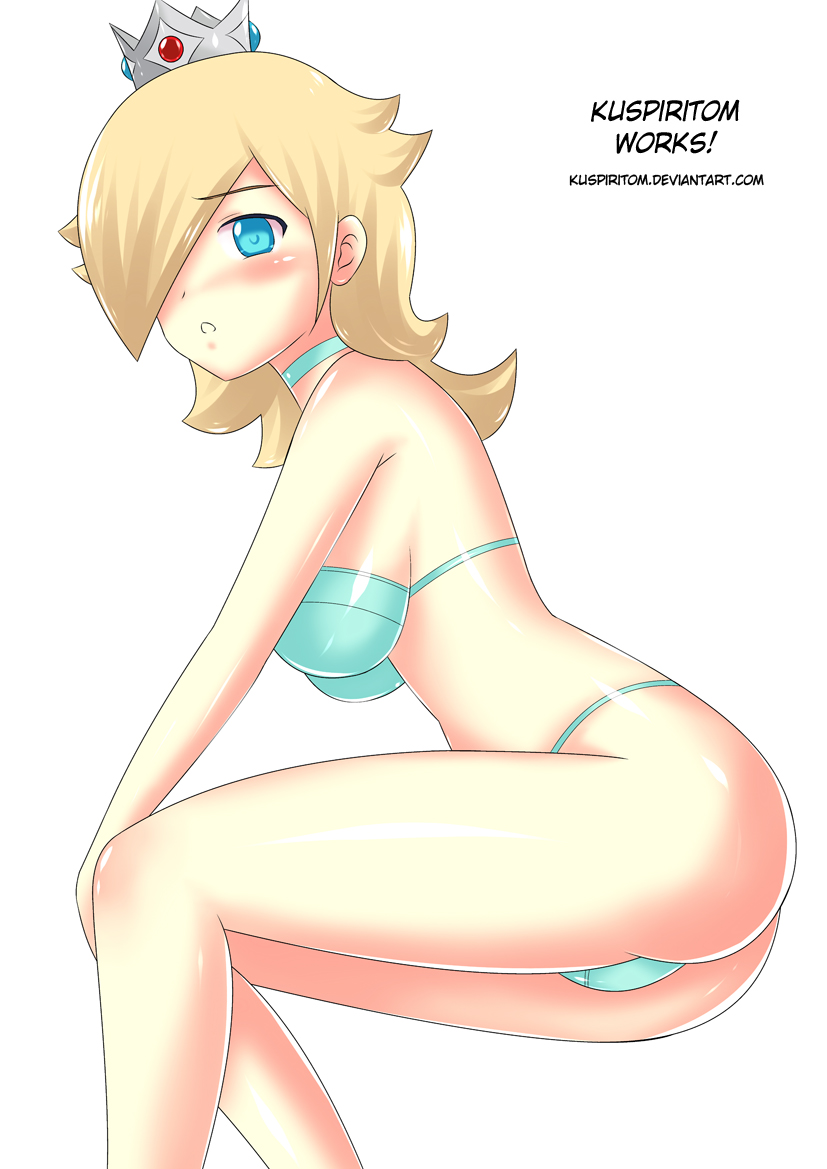 bikini, choker, female, female only, human, kuspiritom, mario (series), nintendo, princess rosalina, solo