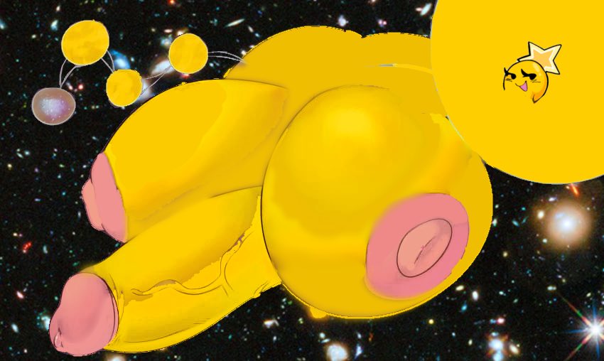 1futa, astronomical balls, astronomical breasts, astronomical hyper, astronomical penis, bad anatomy, ball with boobs, ball with hyper features, balls, breast expansion, breast growth, breast growth (enlargement), breasts, exaggerated anatomy, exaggerated proportions, expansion, futa only, futanari, galaxy, galaxy sized, hyper, hyper balls, hyper breasts, hyper nipples, hyper penis, intersex, mario (series), mario and luigi (series), massive breasts, nintendo, penis, solo, space, starlow, veiny penis