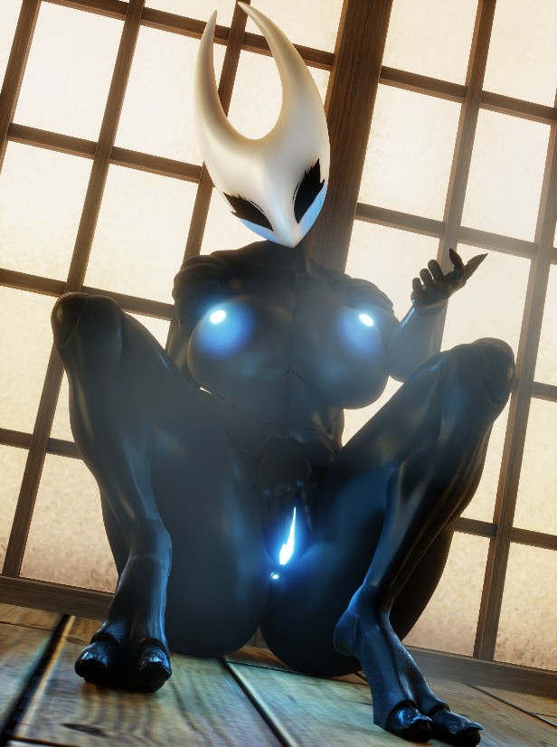 1girls, 3d, 3d (artwork), barefoot, big ass, big breasts, black body, black eyes, blender, blender (software), blender cycles, blush, breasts, breasts out, completely naked female, completely nude, completely nude female, female, female only, full body, hollow knight, hollow knight: silksong, hornet (hollow knight), naked, naked female, nipples, nude, nude female, pussy, redauge, silksong, solo, solo female, vessel (species)