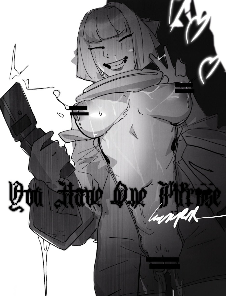 1girls, bel (brc), bomb rush cyberfunk, female, monochrome, pubic hair, pussy, usurper2001