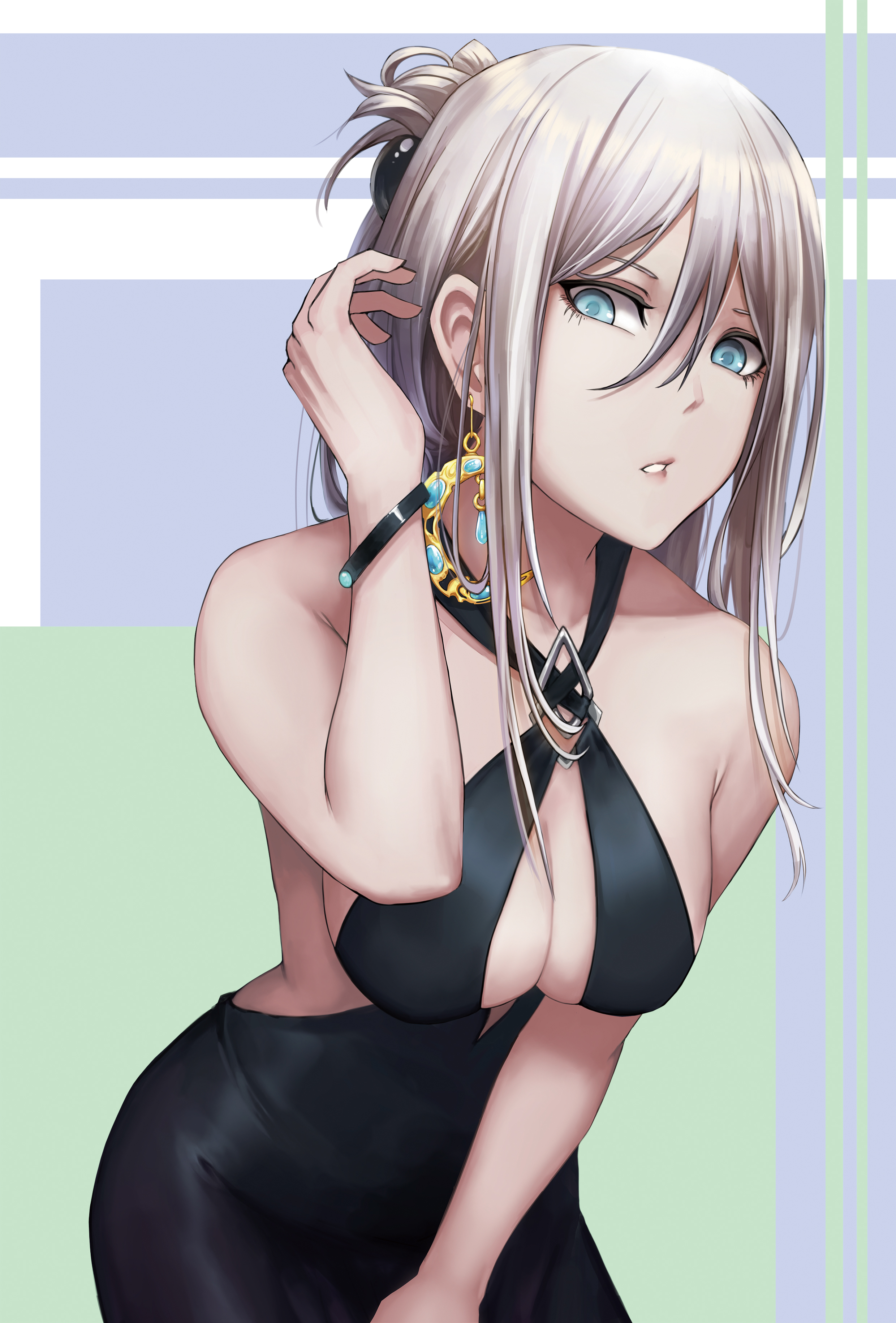 1girls, an-94 (girls' frontline), an-94 (silent rouge) (girls' frontline), breasts, cleavage, female, female only, girls' frontline, kibellin, large breasts, solo
