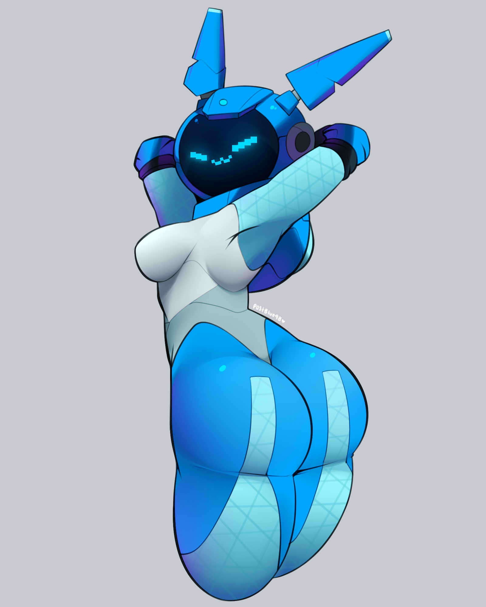 1girls, absurd res, ass, big ass, big breasts, breasts, bunnysuit, female, fortnite, gemini (fortnite), looking at viewer, postblue98, robot, tagme