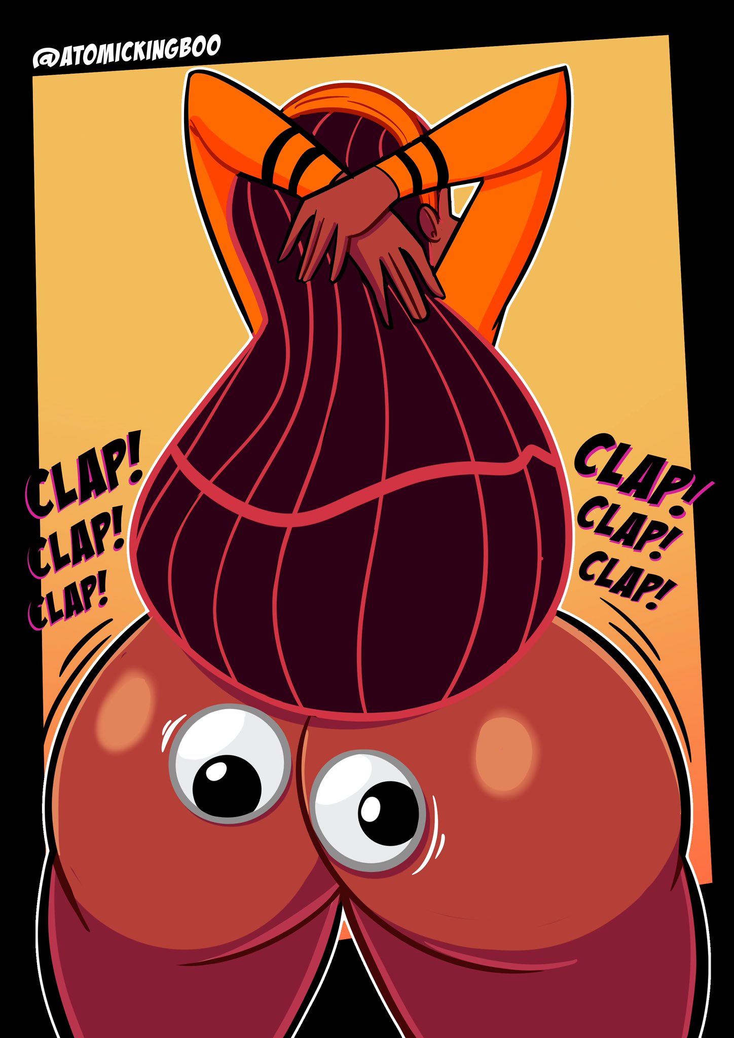 1girls, adorable, adorasexy, ass, ass clapping, atomickingboo, big ass, big breasts, breasts, brown body, brown skin, brown-skinned female, busty, clapping cheeks, comedy, curvaceous, curvy, curvy figure, cute, dark hair, dark skin, dark-skinned female, digital media (artwork), dum, fat ass, female, funny, googly eyes, hips, hourglass figure, huge ass, huge breasts, humor, large ass, large breasts, legs, mature, mature female, oc, original, original character, shaylynn summer, sketch, the besties (atomickingboo), thick, thick hips, thick legs, thick thighs, thighs, voluptuous, voluptuous female, waist, wide ass, wide hips, wide thighs