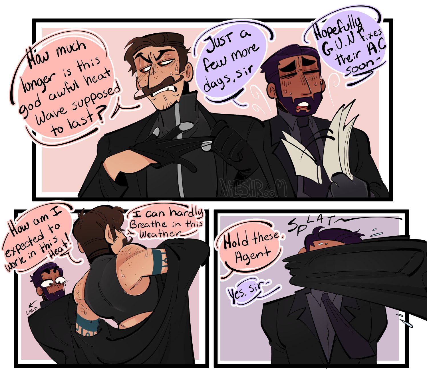 2boys, agent stone, bileshroom, comic, comic page, comic panel, dr. eggman, ivo robotnik, male, nsfwshroom, part 1, robotnik, sonic (series), sonic the hedgehog (film), sonic the hedgehog (series), sweat, sweatdrop, sweating, yaoi