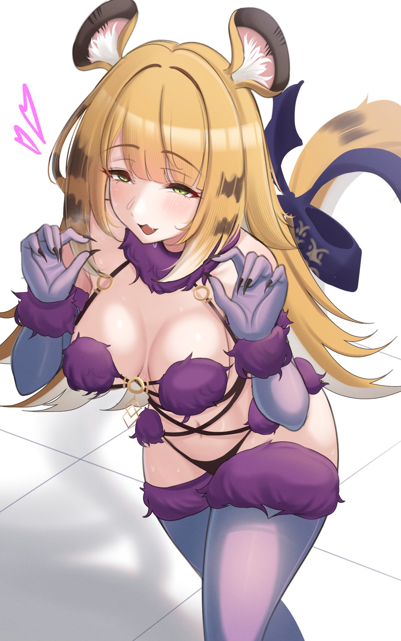 1girls, animal ears, big breasts, breasts, cat ears, cat girl, feline, female, female only, green eyes, hoyoverse, ju fufu, large breasts, laxiusart, light skin, light-skinned female, mihoyo, petite, petite body, petite female, zenless zone zero