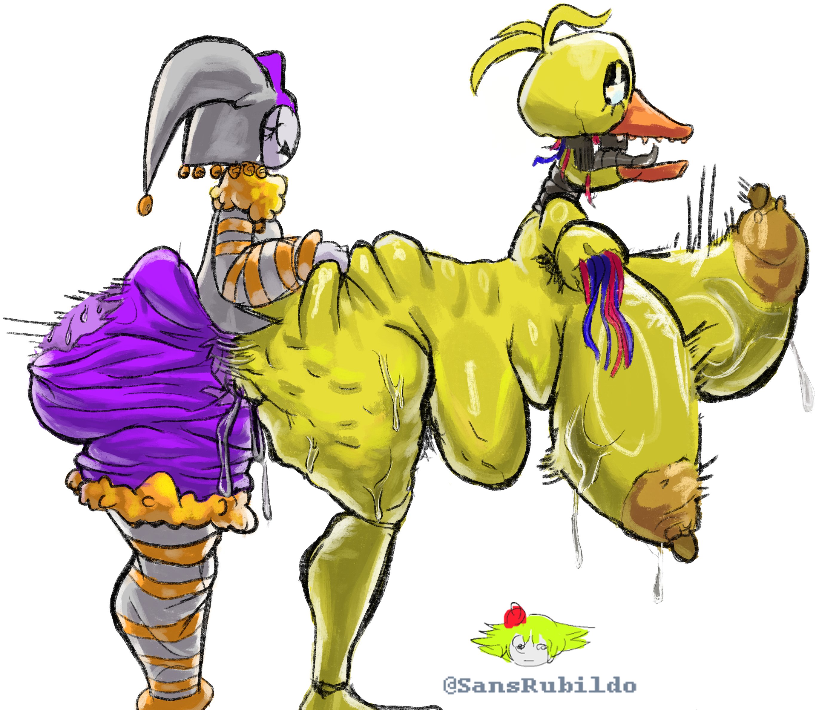 armpit hair, big breasts, breasts, cellulite, chubby, chubby female, crossover, female, five nights at freddy's, hairy, hairy pussy, pussy, sansrubildo, sarmenti (character), self upload, straight, withered chica
