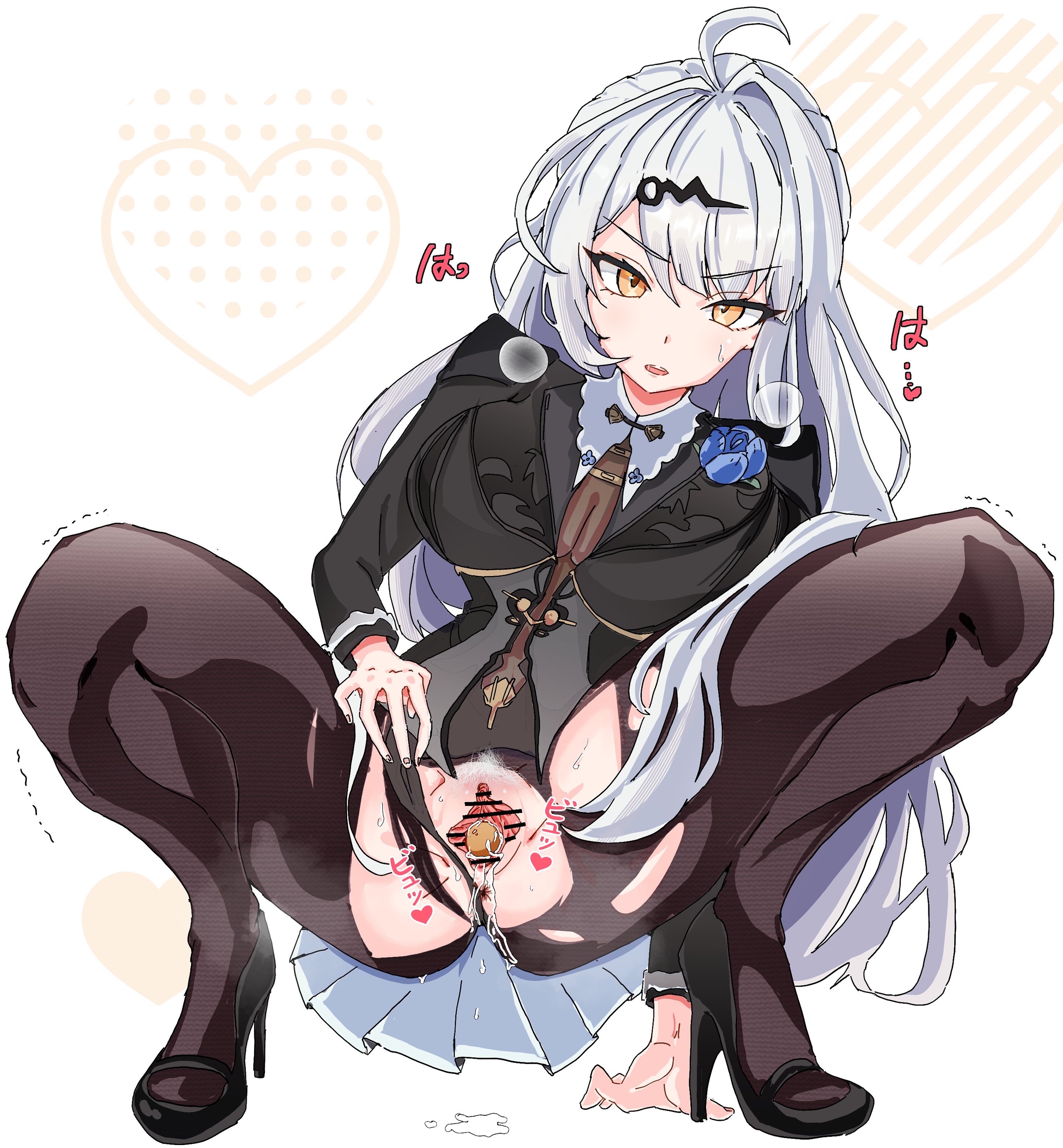 egg, egg from pussy, female, female pubic hair, hi res, pussy, tagme, tagme (artist), yixuan (trails of ink) (zenless zone zero), yixuan (zenless zone zero), yunkui summit, zenless zone zero