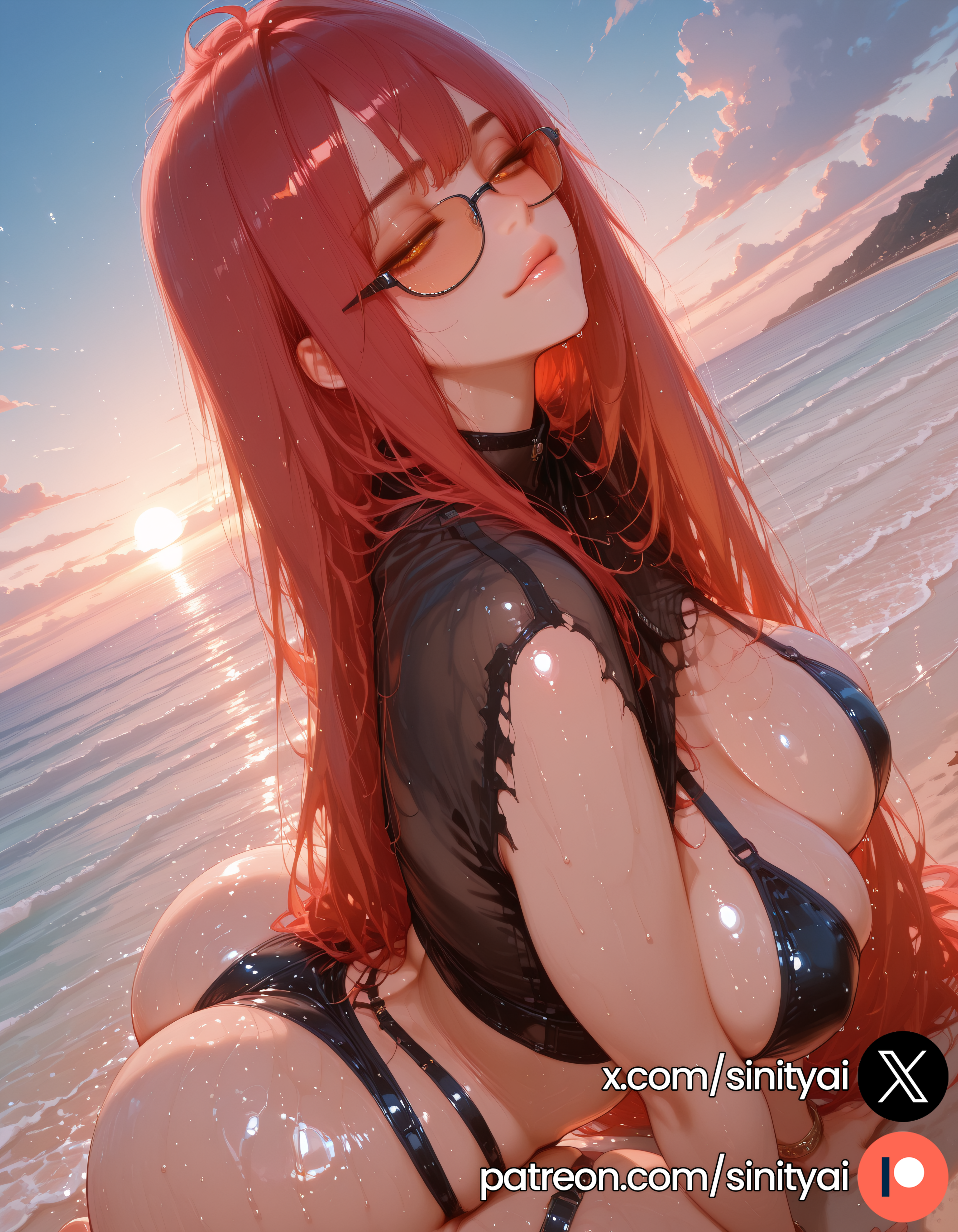 1girls, 2025, ai generated, ass, big ass, big breasts, breasts, female, genshin impact, hi res, high quality, high resolution, highres, huge ass, huge breasts, huge thighs, mavuika (genshin impact), sinity, small waist, sunglasses, thick thighs, thin waist, tinted eyewear
