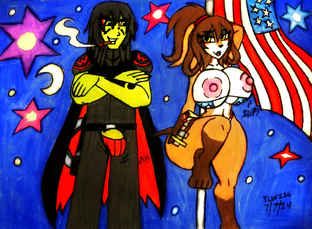 4th_of_july alien american_flag_bikini anthro ass assisted_exposure big_breasts big_butt bikini blush breasts clothing drugs erect_nipples female fireworks flag_bikini holiday_clothing holidays jedi lagomorph lepi lepi_(species) leporid lightsaber lipstick looking_at_viewer lop_(star_wars) lop_(star_wars_visions) lop_and_ochou makeup male male/female mammal marijuana marijuana_blunt melee_weapon mirialan nipple_outline nipples outside sith_eyes star_wars star_wars_visions swimwear the_force theloanwanderer216 tlw216 traditional_media_(artwork) two-piece_swimsuit undressing_another undressing_partner weapon