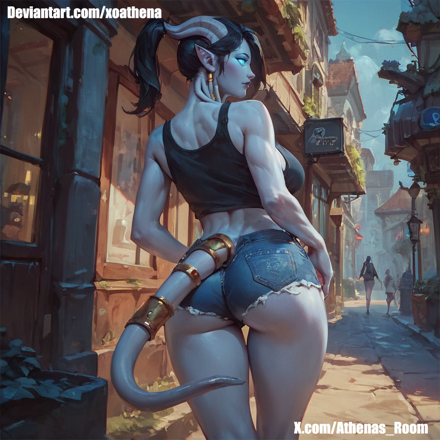 ai_generated big_ass big_breasts draenei draenei_female sexy_pose world_of_warcraft