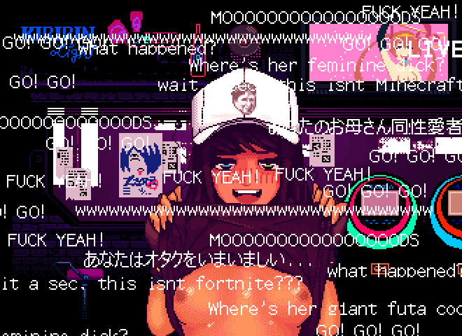 1girls baseball_cap blush breasts breasts_out flashing heterochromia open_mouth shirt_lift solo streaming_chan susiesshitart va-11_hall-a