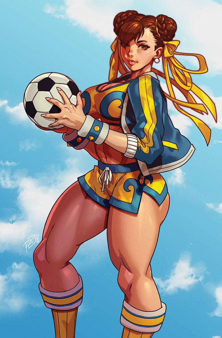 1girls, capcom, chun-li, female, female only, negarobo, shorts, solo, street fighter, tagme, thick thighs, thunder thighs, top