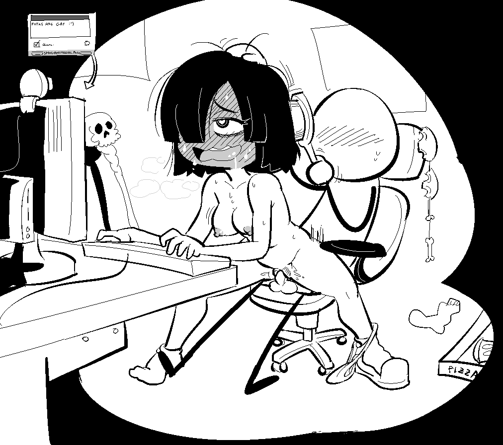 1girls 4chan ahe_gao aliasing balls bangs black_hair blush breasts clothes_on_floor drooling eye_bags faceless_male female hair_grab hair_over_one_eye hand_on_head happy happy_sex head_grab heart-shaped_pupils heavy_blush heavy_breathing humor medium_breasts monochrome mostly_nude multitasking nude nude_female open_mouth panties panties_around_ankle panties_around_leg panties_around_one_leg penis pubic_hair pussy reverse_cowgirl_position riding shoe short_hair simple_background sitting sitting_on_lap socks straight sweat sweating underwear vaginal vaginal_penetration