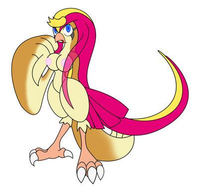 anthro breasts color female female_only gb_of_bs nintendo nude pidgeot pokémon_(species) pokemon solo standing tagme