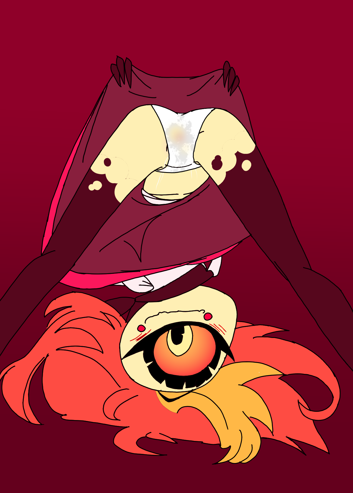 1girls, cyclops, female, hazbin hotel, niffty, panties, smooth skin, solo, solo female, spindlehorse toons, spread legs, tagme, vivienne medrano, vivziepop, white panties