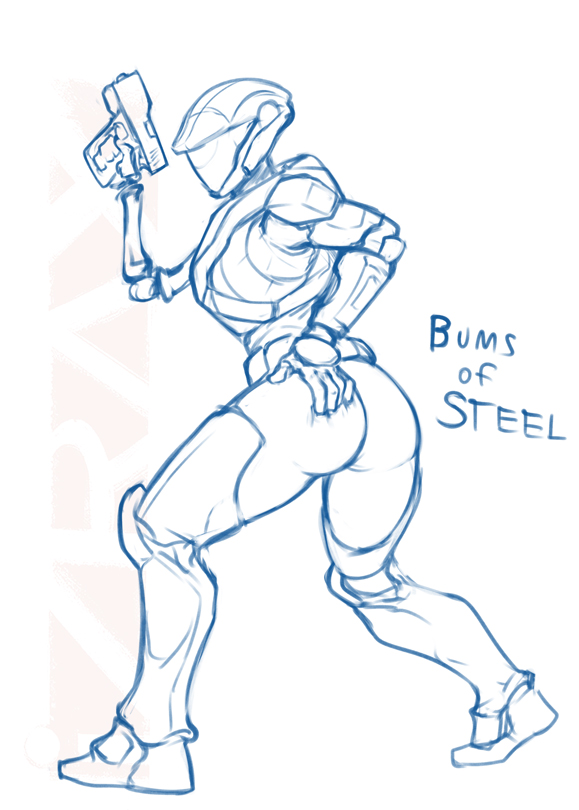 2d, ass, catherine-b320, covered face, female, female human, female only, female spartan (halo), halo (series), halo reach, helmet, human, izra, kat-b320, microsoft, monochrome, no artist signature, power armor, skin tight, solo, spartan (halo), spartan iii (halo)
