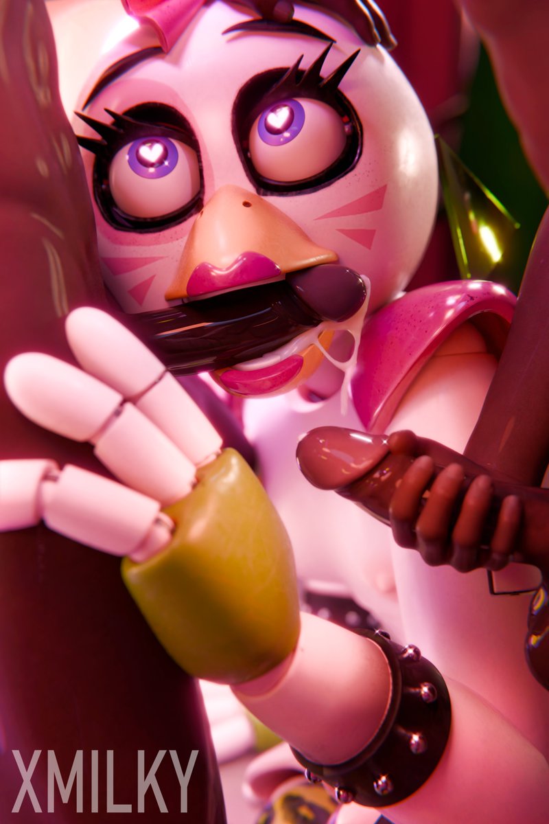 2boy 2boys 2boys1girl 2boys1girls 3d 3d_(artwork) 3d_artwork 3d_render about_to_cum blowjob chicken chicken_girl cum cum_in_mouth cum_in_penis cum_on_mouth cum_on_penis dark-skinned_male dark-skinned_penis dark_penis female female_focus five_nights_at_freddy's five_nights_at_freddy's:_security_breach fnaf glamrock_chica_(fnaf) heart_eyes looking_at_another magenta_lips magenta_lipstick male/female/male open_mouth oral oral_sex penis_in_mouth penis_on_mouth tagme white_body x3milky