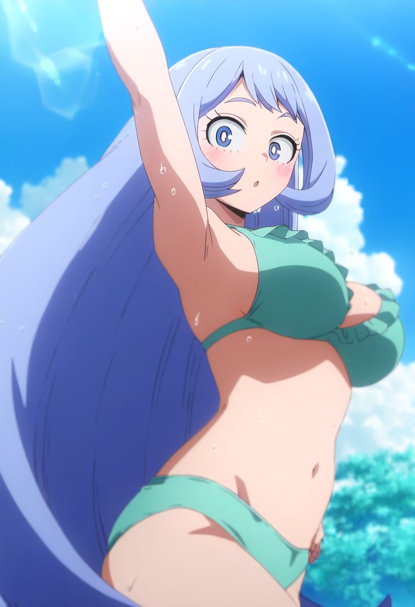 ai generated, blue eyes, blue hair, breasts, female, female only, my hero academia, na21844306, nejire hado, solo, tagme