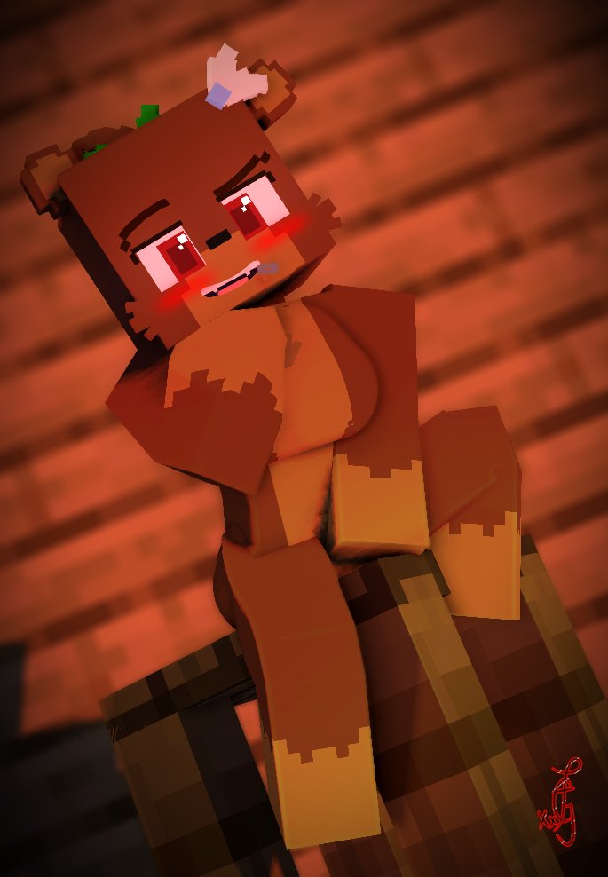 1girls, 3d, anthro, bia prowell (slipperyt), blush, breasts, female, female only, furry, horny female, humanoid, living plushie, looking at viewer, mine-imator, minecraft, open mouth, outside, paripi, plushie, red eyes, sitting, solo, tagme, teddy bear, xxtrixieggman9