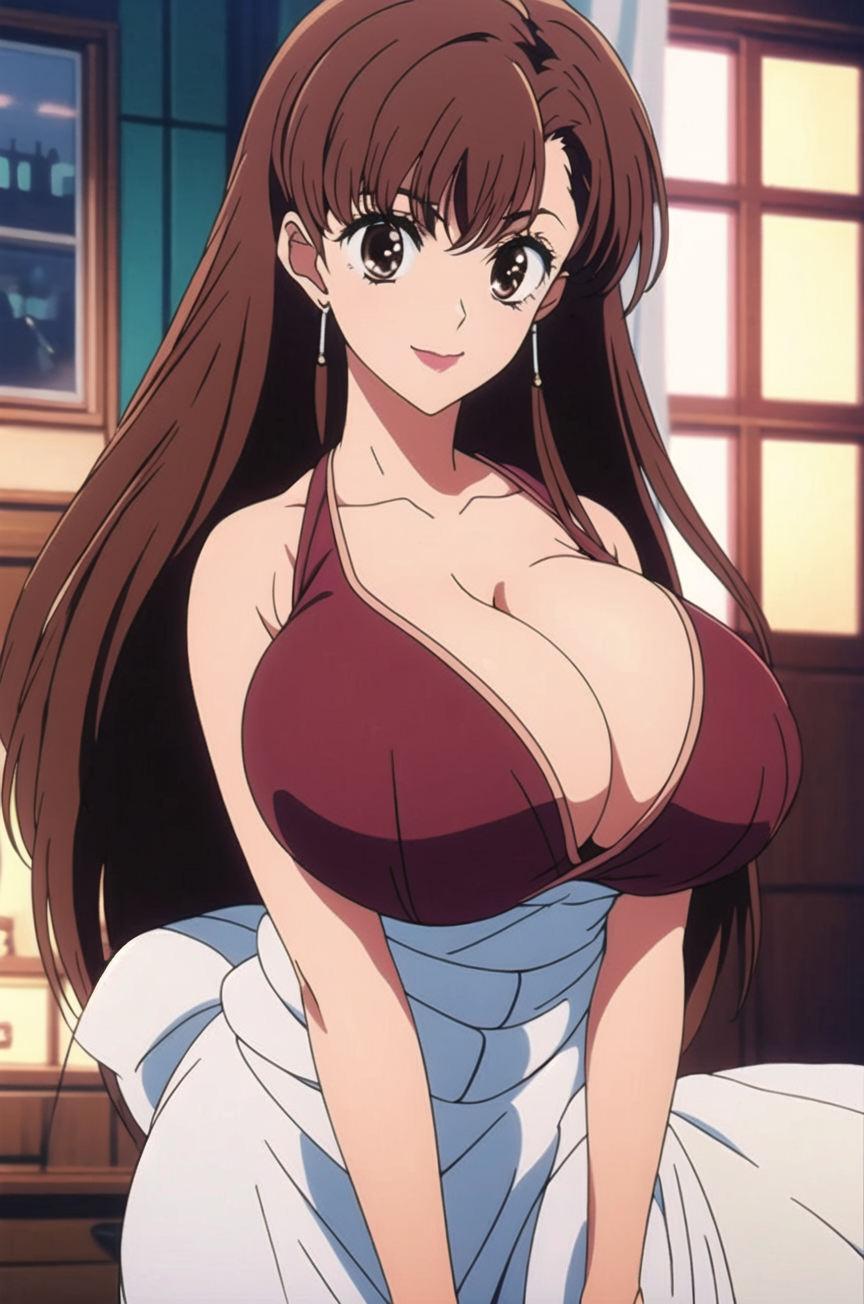 aged_up ai_generated big_ass big_breasts breast_expansion long_hair milf misaka_mikoto off_model poor_quality tktbro very_long_hair