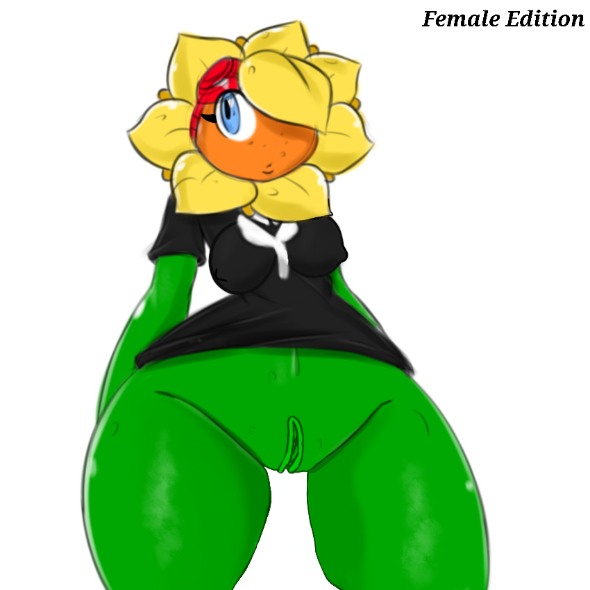 1girls anthro black_shirt bottomless breasts edit macsy mysticaldark mysticalheroofdarkness plantie plants_vs_zombies plants_vs_zombies:_heroes purpuradark pussy solar_flare_(pvz) vagina video_games