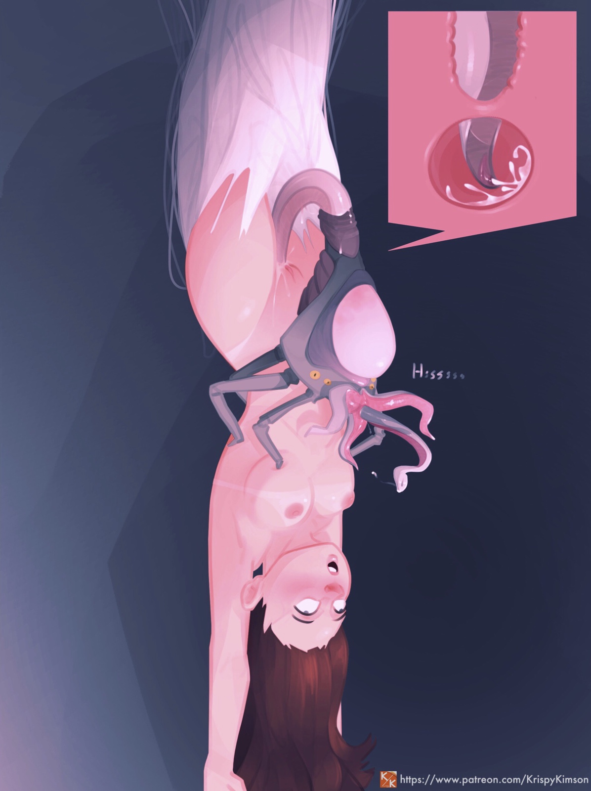 1animal, 1girls, alien, blush, breasts, brown hair, cervical penetration, creature, creature inside, cross section, cum, cum in pussy, cum in uterus, cum inside, cumshot, deep penetration, dubious consent, eyes rolling back, female, female focus, female penetrated, forced, forced penetration, interspecies, interspecies fuck, interspecies rape, interspecies sex, krispy kimson, legs together, long hair, male, monster, monster cock, monster on female, monster on human, monster penetrating, monster rape, monster sex, mounting, nipples, open mouth, penetration, penis, penis in pussy, pussy, questionable consent, restrained, sci-fi, sex, size difference, small breasts, spider, tanline, tentacle, tentacle cum, tentacle in pussy, tentacle in womb, tentacle penetration, tentacle penis, tentacle rape, tentacle sex, teratophilia, upside-down, uterus, vaginal penetration, wet, x-ray