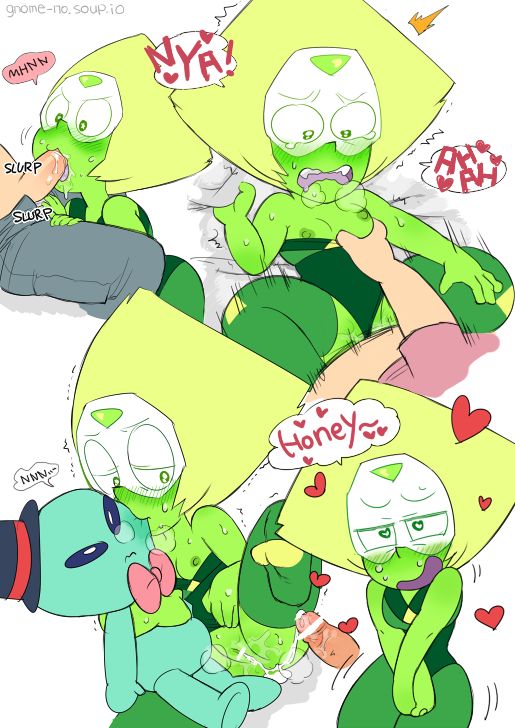 breasts color cum cum_in_pussy cum_inside female gnome-no impregnation nipples penis peridot_(steven_universe) plush steven_universe unseen_male_face