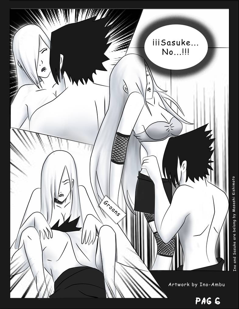 comic, female, ino yamanaka, monochrome, naruto, naruto (series), sasuke uchiha, tagme
