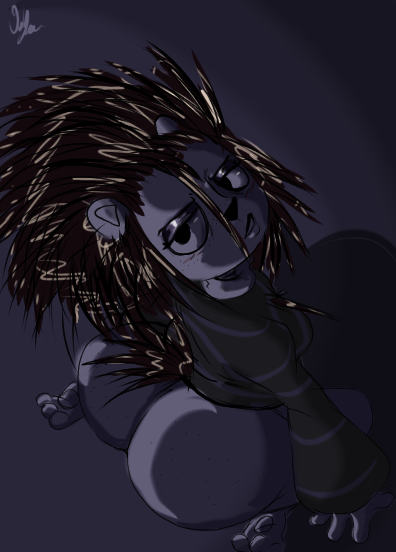 ash_(sing) ass big_ass furry giygal humanoid illumination_entertainment looking_at_viewer looking_back porcupine quills sing_(movie)