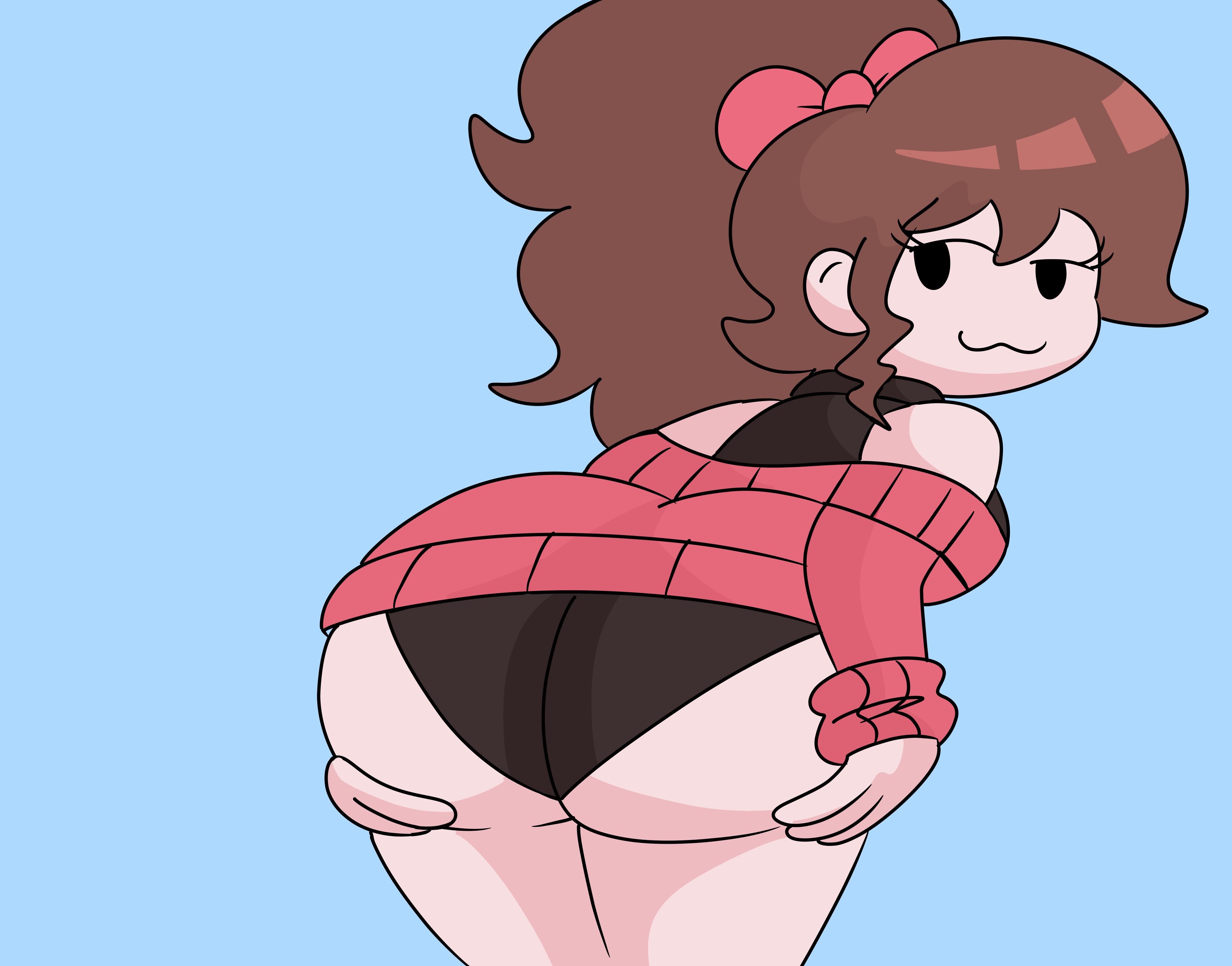 1girls, ass, ass focus, big ass, brappycatty, female, friday night funkin, friday night funkin mod, friday night funkin soft, girlfriend (friday night funkin), one-piece swimsuit, presenting, soft gf, soft girlfriend, sunniefunnie, tagme